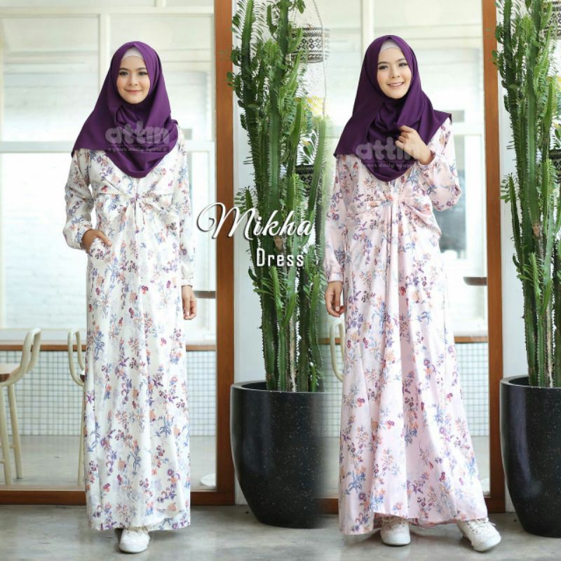 Attin Gamis Motif Bunga Mikha Dress