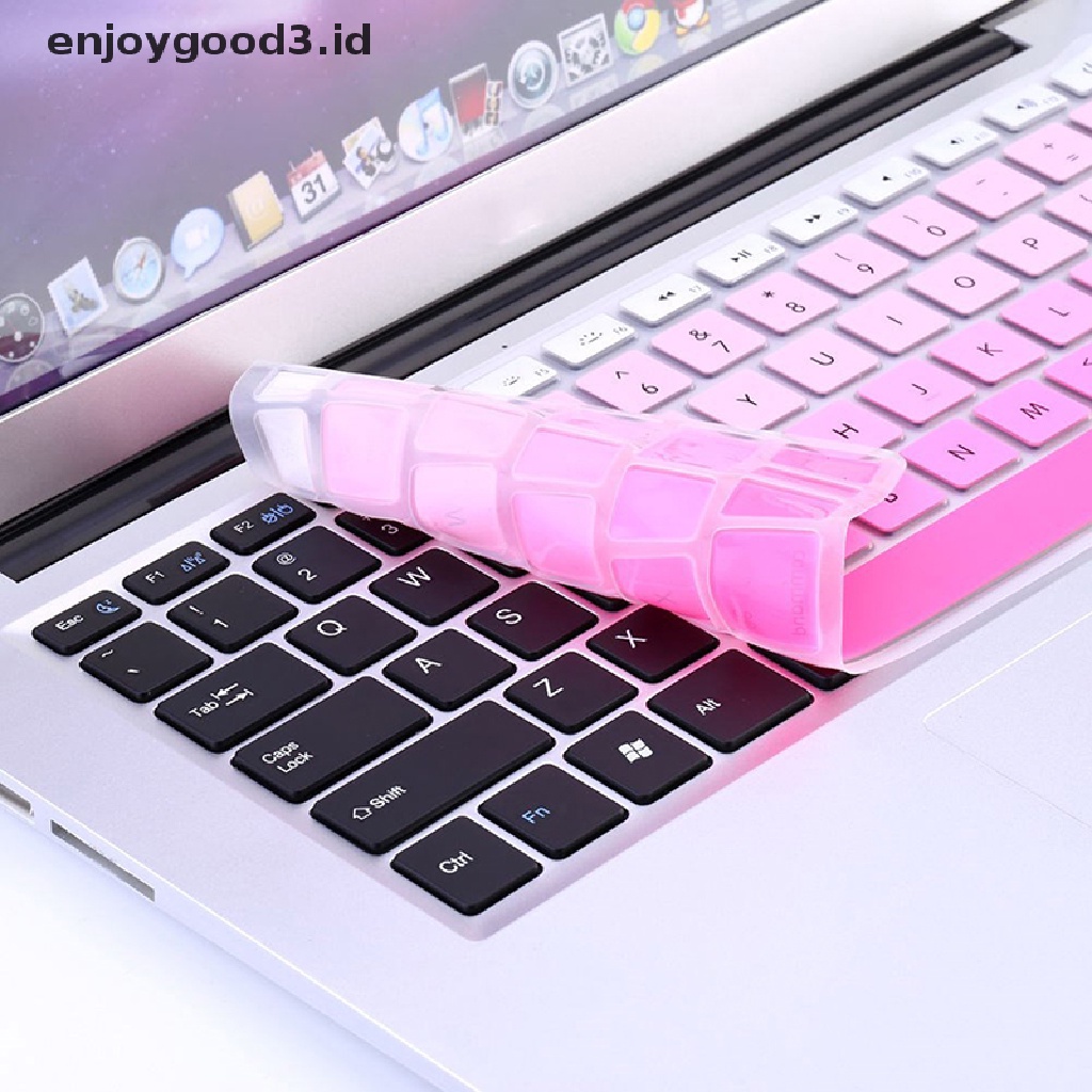 Case Pelindung Keyboard Bahan Silikon Warna Pelangi Untuk Imac Macbook Pro 13 15 Inch