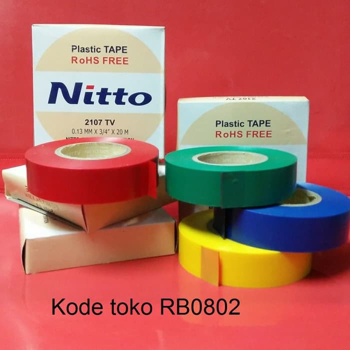 Termurah Isolasi solasi selotip Nito Nitto Kabel warna Kuning Biru Hijau Merah