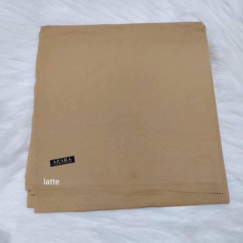 Hijab Azara Oskara / masahi syari 130x130cm LC Jilbab square / segiempat jumbo syar'i Lasercut/Voal-Latte