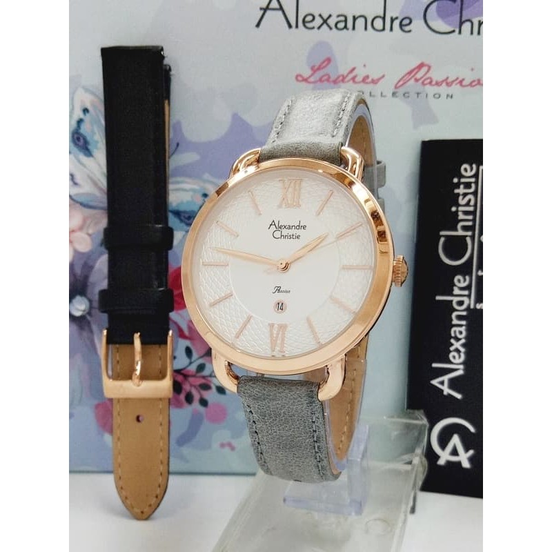 JAM TANGAN WANITA ALEXANDRE CHRISTIE AC 2674 PASSION LEATHER ORIGINAL GARANSI RESMI 1 TAHUN