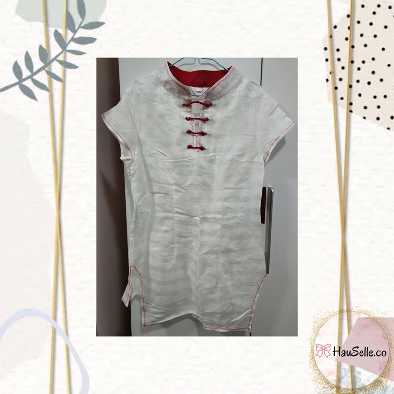 Cheongsam Atasan Wanita (Import from Beijing, China) - White