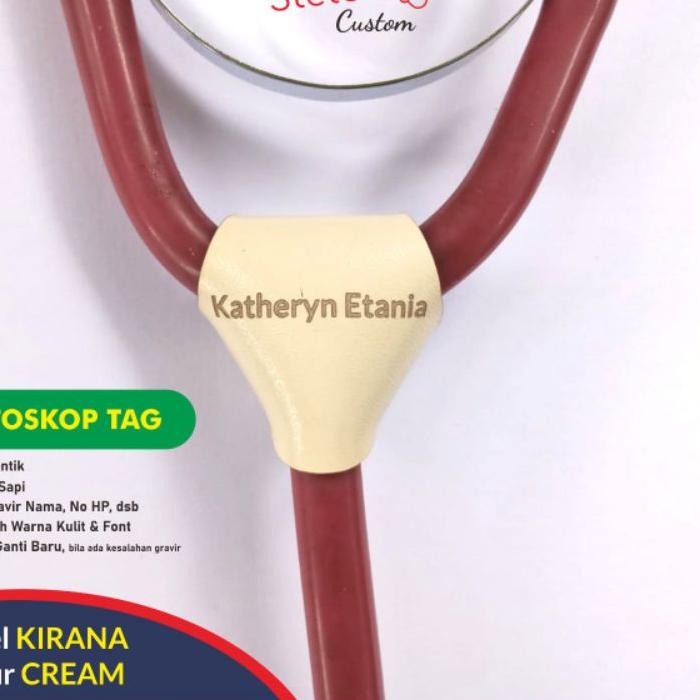 

Berkualitas STETOSKOP NAME TAG Custom GRATIS Gravir Nama Model Kirana ..