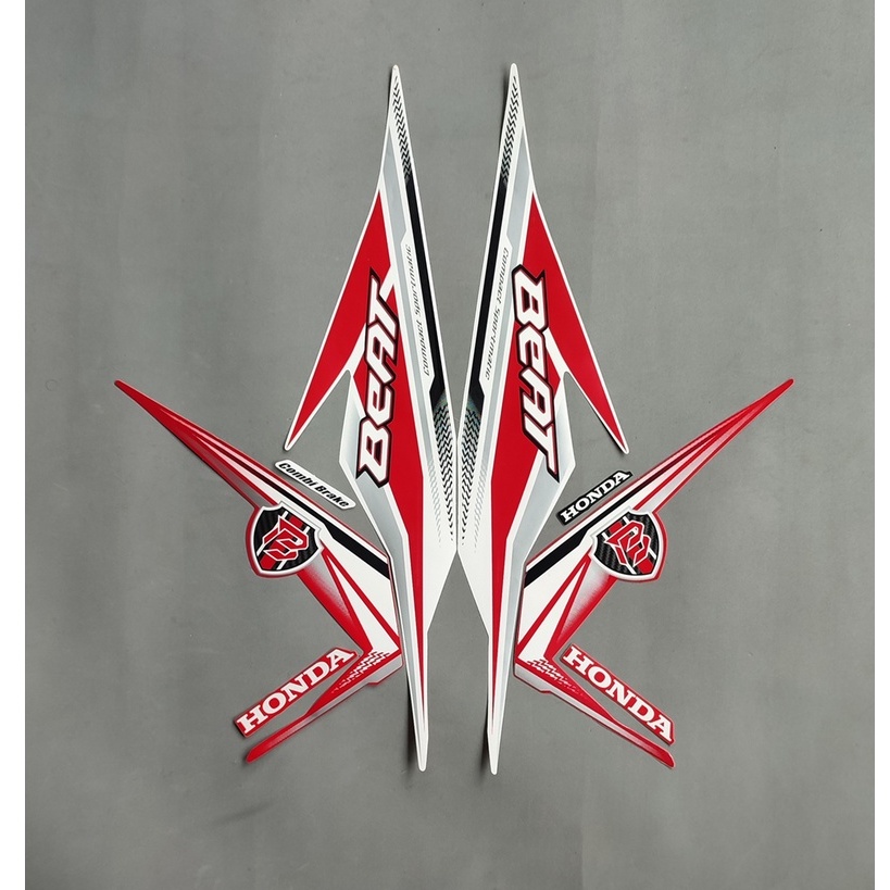 STRIPING STIKER MOTOR BEAT ESP FI 2019 MERAH PUTIH