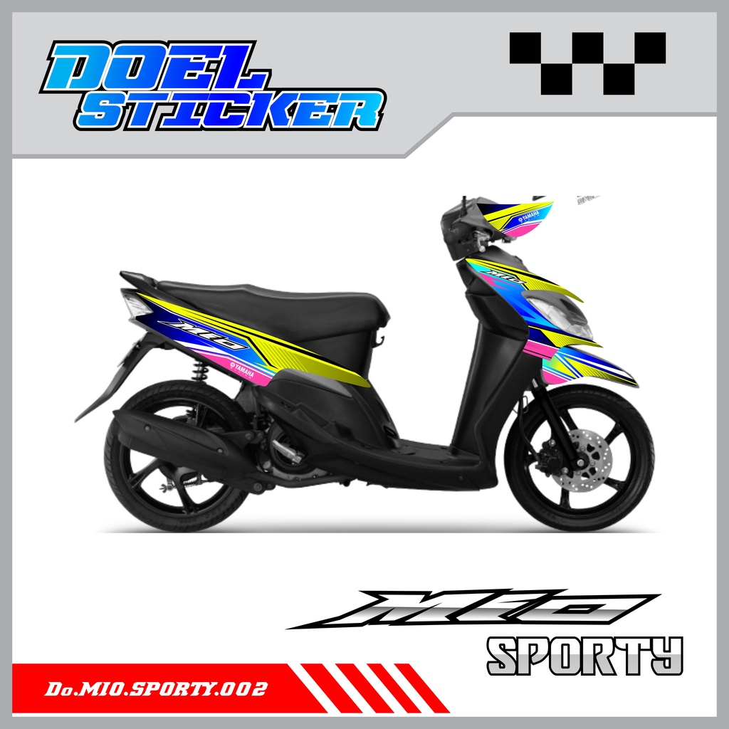 STICKER STRIPING MIO SPORTY , SMILE - STICKER STRIPING LIST VARIASI HOLOGRAM , CROME MIO SPORTY , MIO SMILE DOEL 002