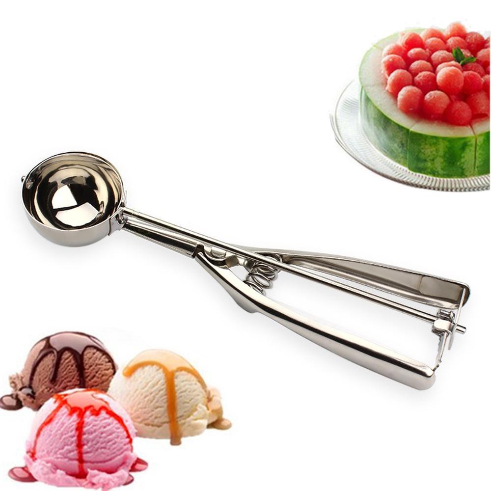 Serbagrosirmurah New Scoop Ice Cream Stainless Steel Sendok Es Krim Sendok Ice Scoop ice cream 6 cm