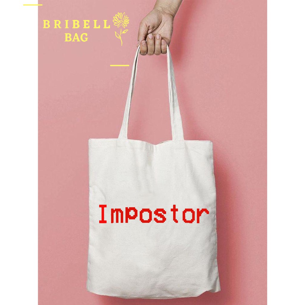 Tote Bag Kanvas Bergambar - Impostor among us game