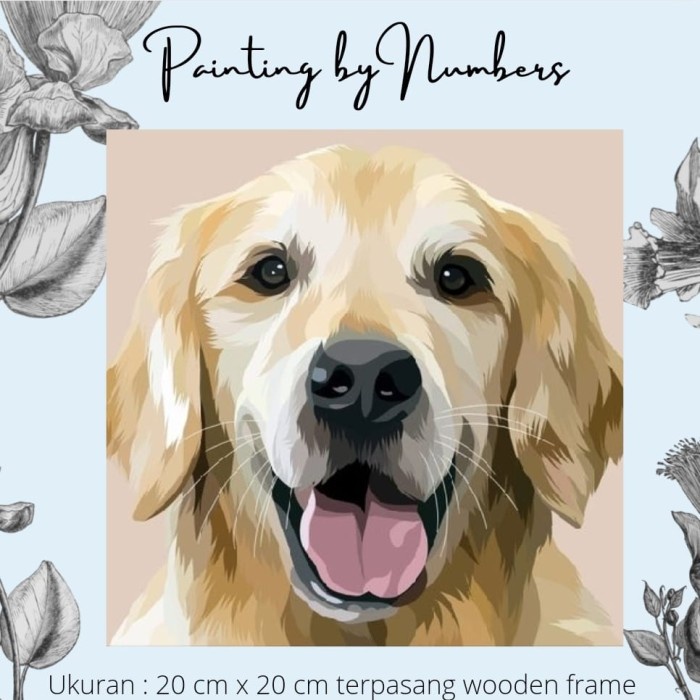 

Produk Terbaru Diy Painting By Number 20X20Cm Kerajinan Tangan - Golden Dog