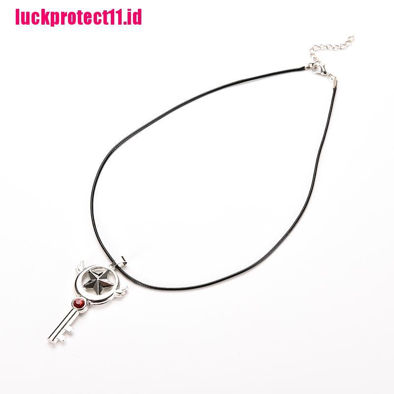 (LUCK) Kalung Rantai Dengan Liontin Tongkat Sihir Anime Cardcaptor Sakura Untuk Wanita