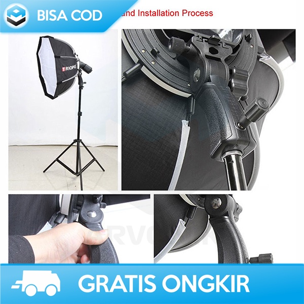 SOFTBOX REFLEKTOR FLASH OTCAGONAL PAYUNG STUDIO BY TRIOPO KS65 65CM