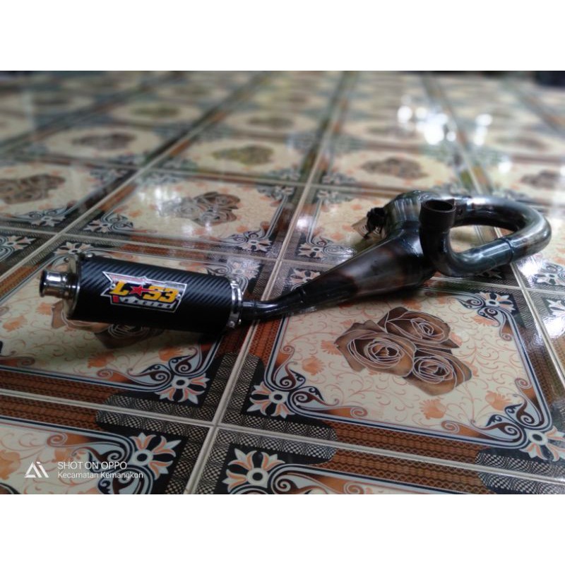 KNALPOT VESPA RACING BUANG KANAN PANJANG SLINCER BIG