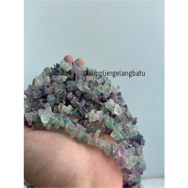 KERIKIL BESAR Batu FLUORITE QUARTZ 2cm biru hijau asli tanpa pewarnaan