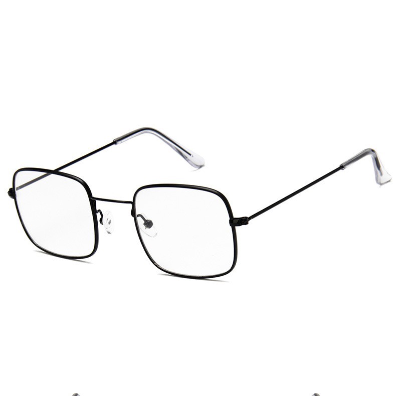 DODORY K704 Kacamata Wanita Kaca Mata Hitam Sunglasses Style Korea Fashion Pria-Hitam Transparan