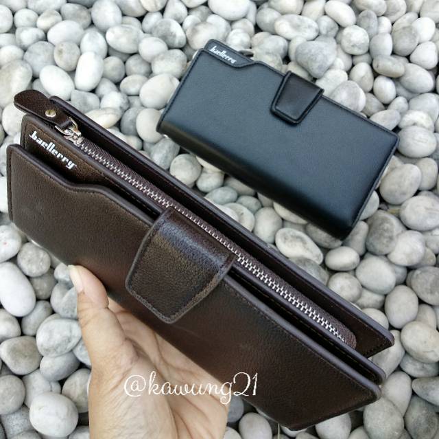 DP19 Dompet Pria Panjang Elegan Baellerry Dengan Zipper dan Kancing