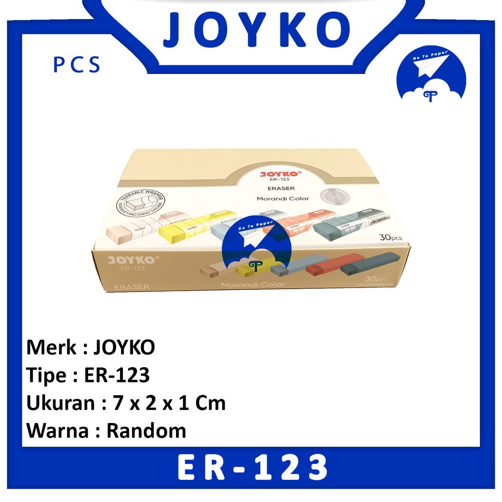 

JOYKO - Penghapusan Panjang ER-123 Berwarna - Pcs