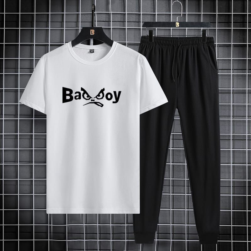 Kaos Katun BadBoy-Set pakaian Pria BISA COD /STELAN DD BAJU +CELANA PANJANG/satu set /baju pria