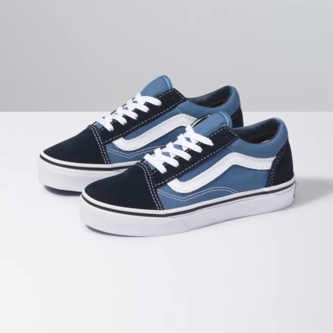 NEW Sepatu Anak Vans Oldskool Trendi Sepatu Sneakers Pria Wanita Blue Black