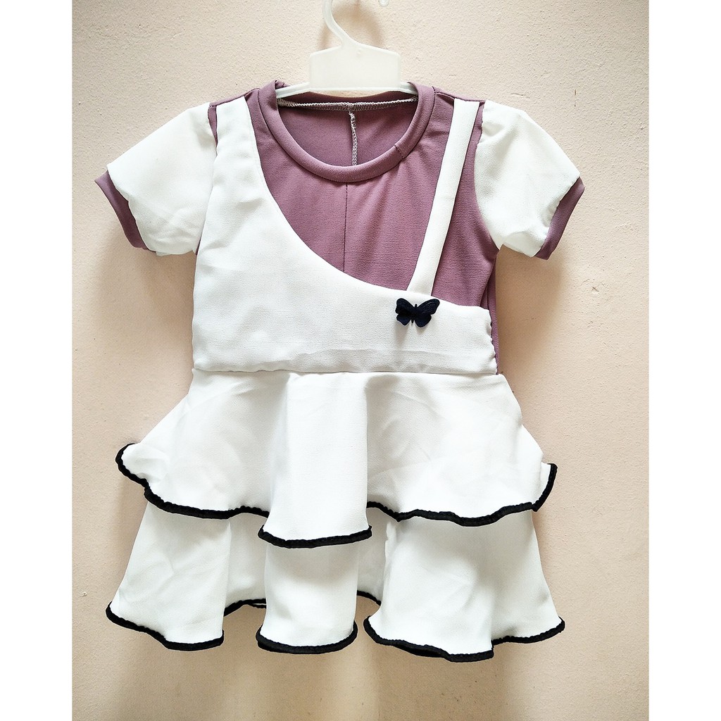 Dress Butterfly 1-2 Tahun - Baju Anak Murah - Terusan Anak Perempuan - Dres Kupu Kupu - Blus Harian