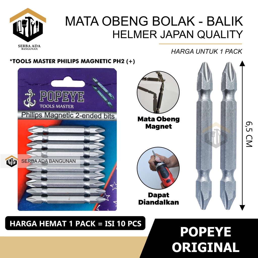 ata Obeng Gypsum / Mata Obeng angin Buat Sekrup 1 kotak