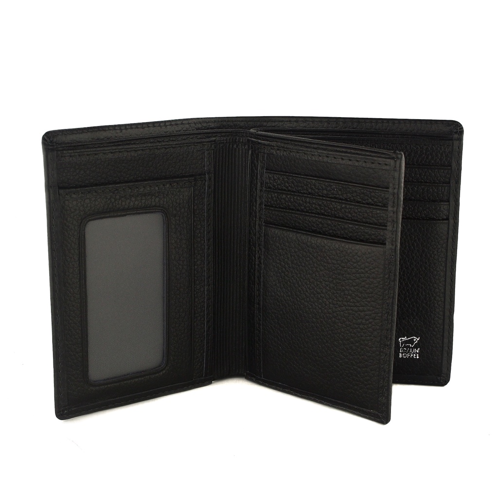 TOKOKOE - Dompet Pria model Berdiri bahan Kulit Premium Dompet Lipat - BB 101 Black