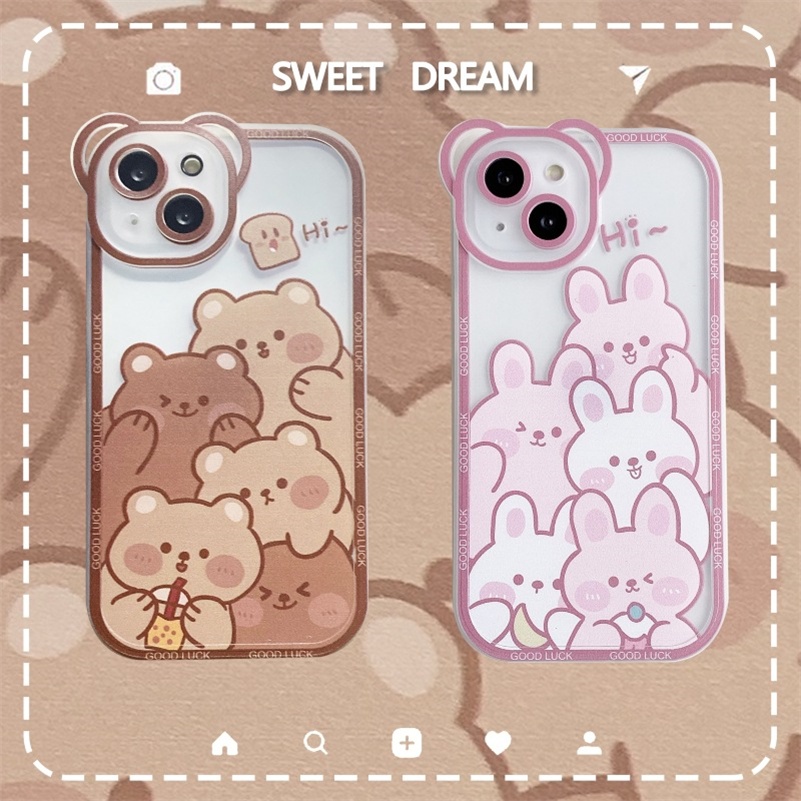 Casing Soft Case Silikon Transparan Untuk iPhone 14 13 12 11 Pro Max X Xr Xs Max SE 8 7 6 6s Plus