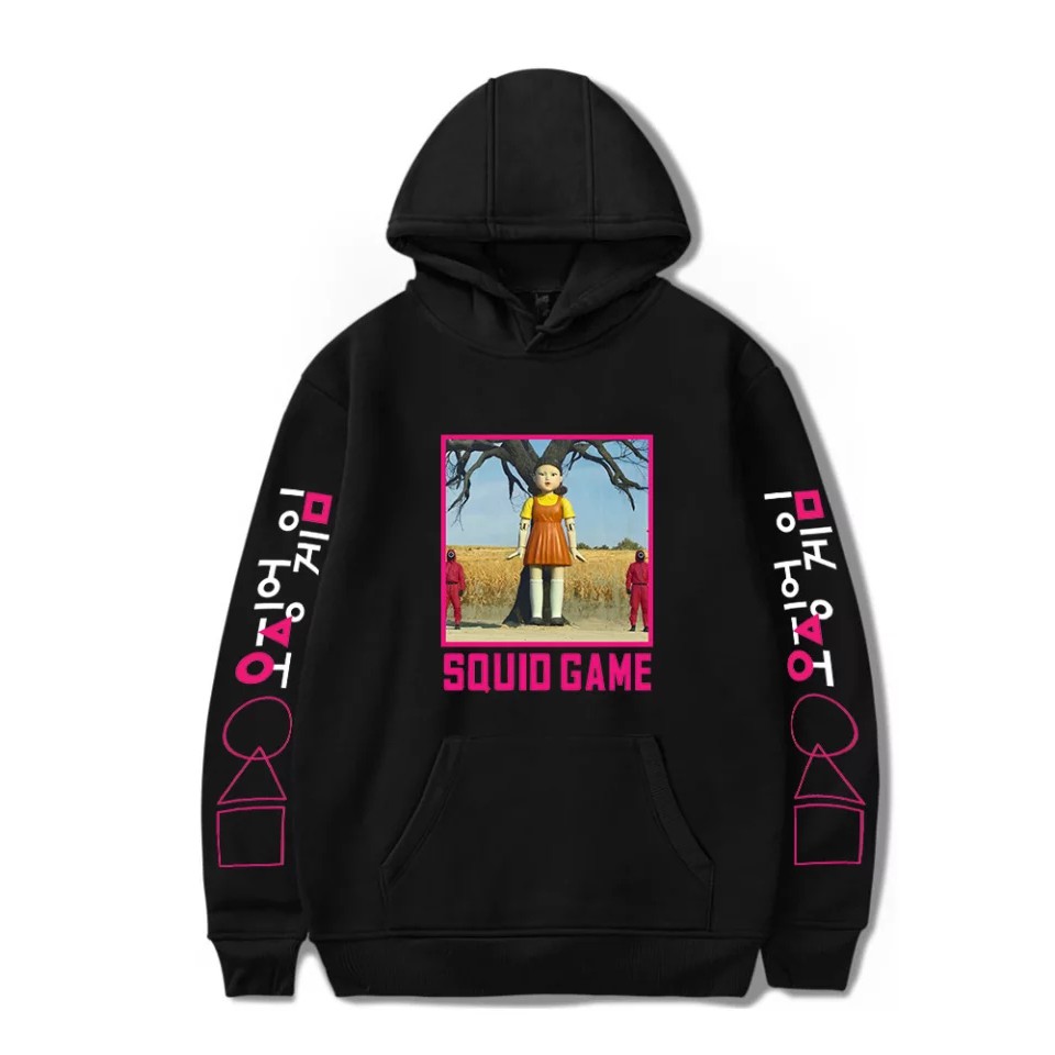 Hoodie Squid Game Hitam Sweater Hoodie Netflix Squid Game Uniform 067 Squid Game Jacket Anak Anak Sweater Squid Game Murah