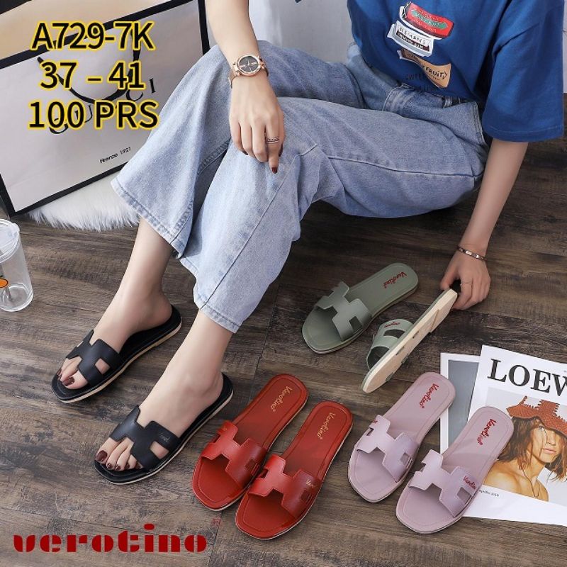 sandal slop H verotino 729-7 sandal jelly import wanita