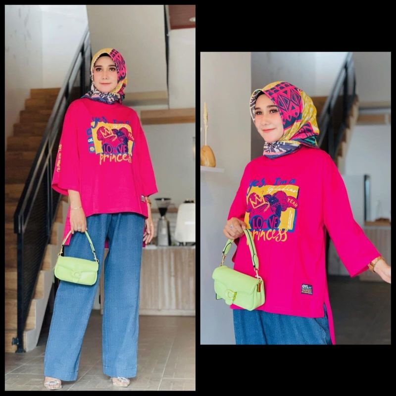 STELAN KAOS OVERSIZE / SET KULOT JEANS/ KAOS JUMBO