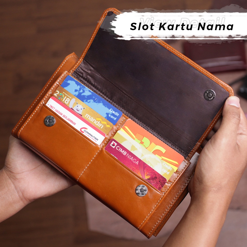 Dompet Kulit Wanita Dompet Kartu Pria Wanita Lipat Kulit Sapi Asli Original AH01 MARETHA WALLET Dompet Wanita Kulit Sapi Asli ALICE LEATHER AH01 KUALITAS TERJAMIN MEMUASKAN