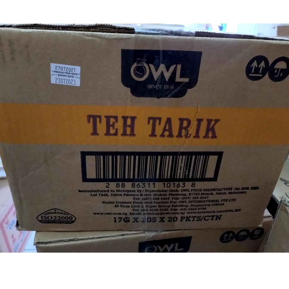 

Hot Sale.. OWL Teh Tarik Singapore 1 PACK isi 20 Sticks Sachets 340 Gr FEB