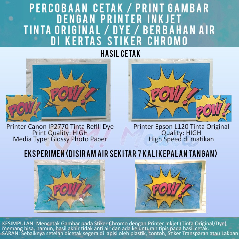 

bib Sticker Chromo A4 isi 50 Lembar / Kertas Stiker Glossy Mengkilap A4