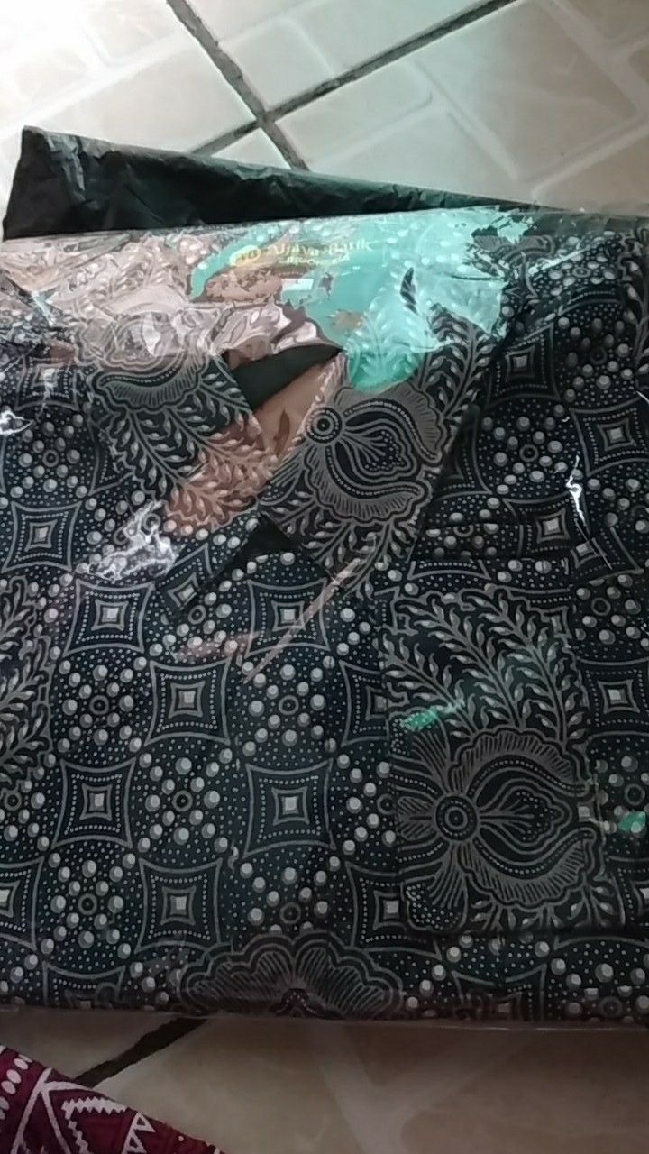 Batik Pria Galing Biru Full Furing Katun Halus Ori Solo