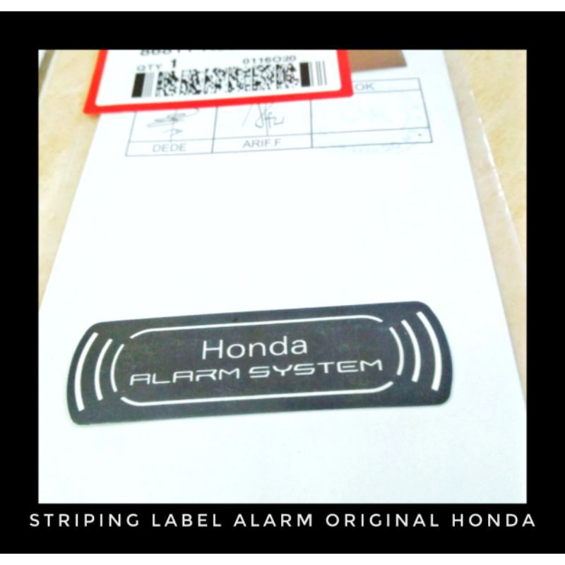 stiker alarm system Honda Sticker Scoopy Vario FI pnp original