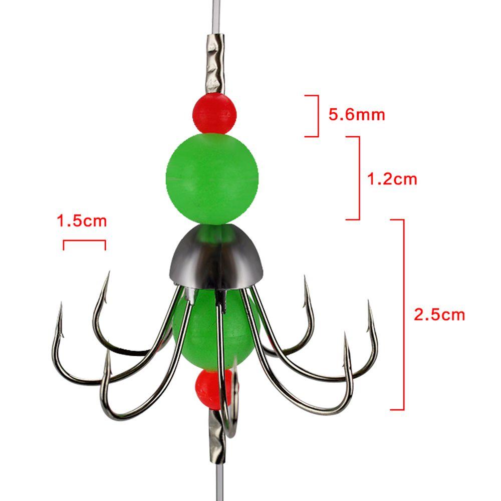 Preva Squid Hook Luminous Night Fishing Memimpin Memancing Alat Pancing String Hook