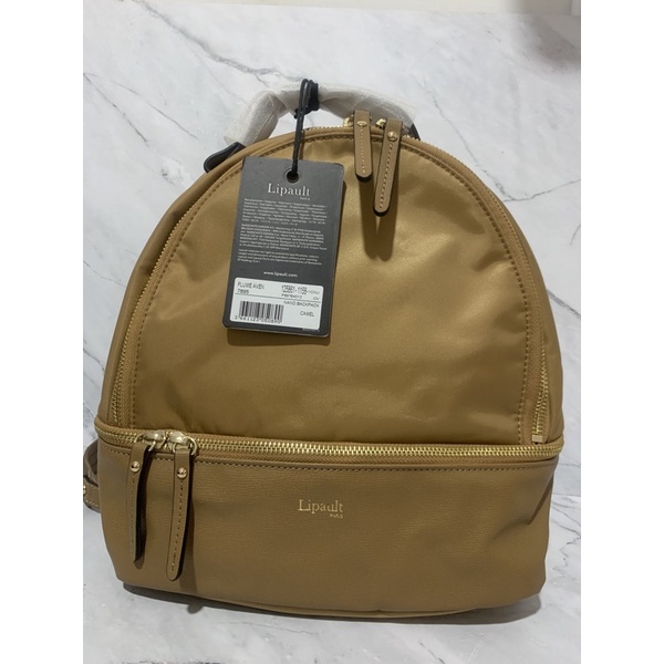 NEW !! lipault backpak brown size small