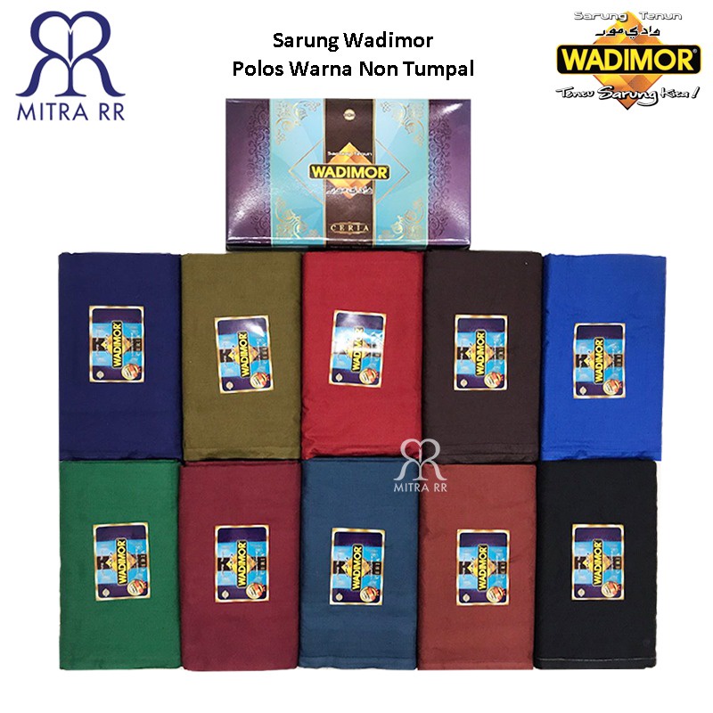 Sarung Tenun WADIMOR Polos Warna Non Tumpal Satuan / Grosir Sarung Dewasa