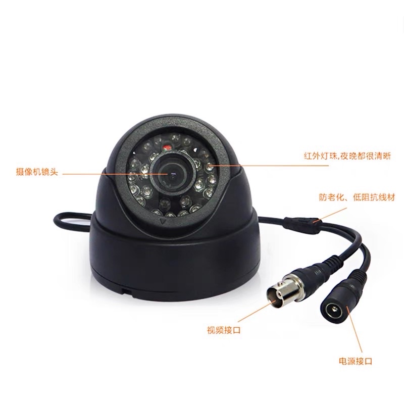 CCTV CAMERA DOME INDOOR  AHD TVI HDCVI Lens 2MP 720P 402HD