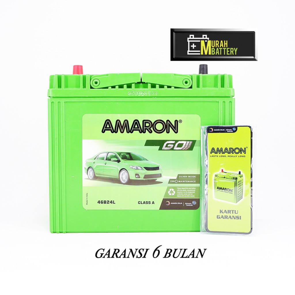 Aki Mobil Nissan March NS60L / 46B24L Amaron GO Aki Kering 12v / 45Ah