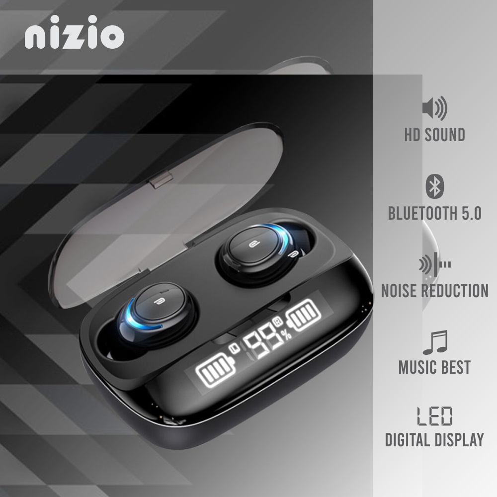 TWS Earphone True Wireless Bluetooth V5.0 IPX4 M-U8 Model Earbuds Hifi Bass Sweat Proof Noise Reduct