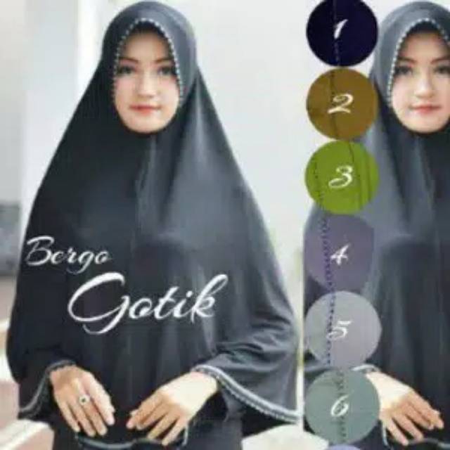 Jilbab Panjang Syari Bergo Gotik