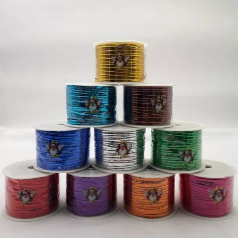 

Pita kawat metalik souvernir dan kado pita hiasan dll 100yard