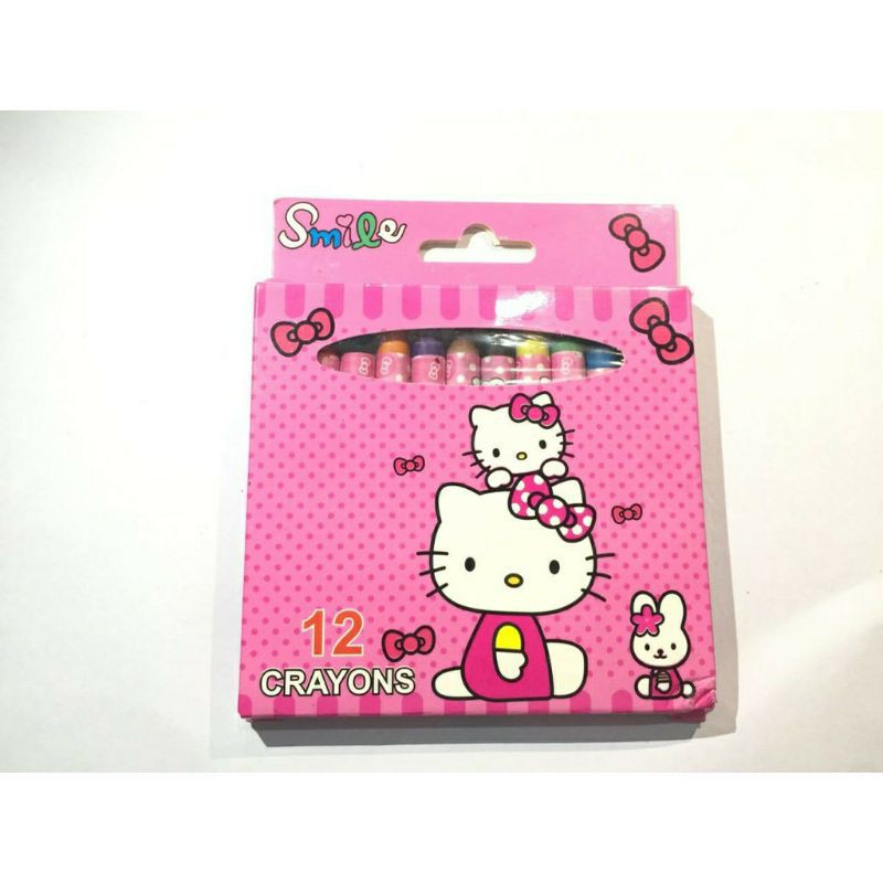 HH5 Crayon isi 12 warna | Alat Mewarnai Melukis Menggambar Krayon 12pcs Pensil Warna Cat Air Anak SD