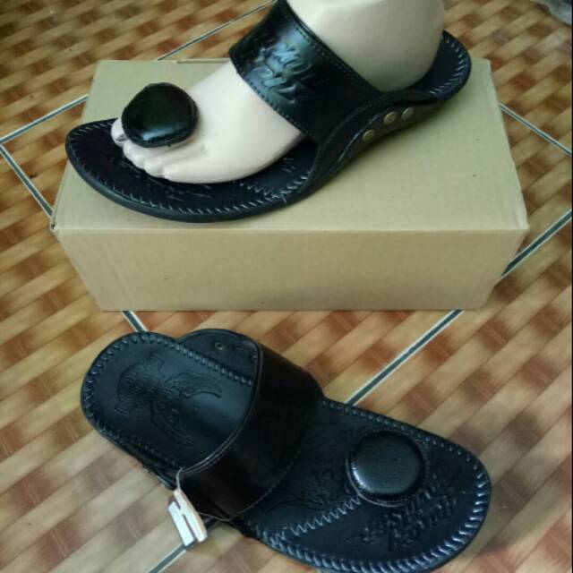 Sandal santai pria japit harley davitson jamur