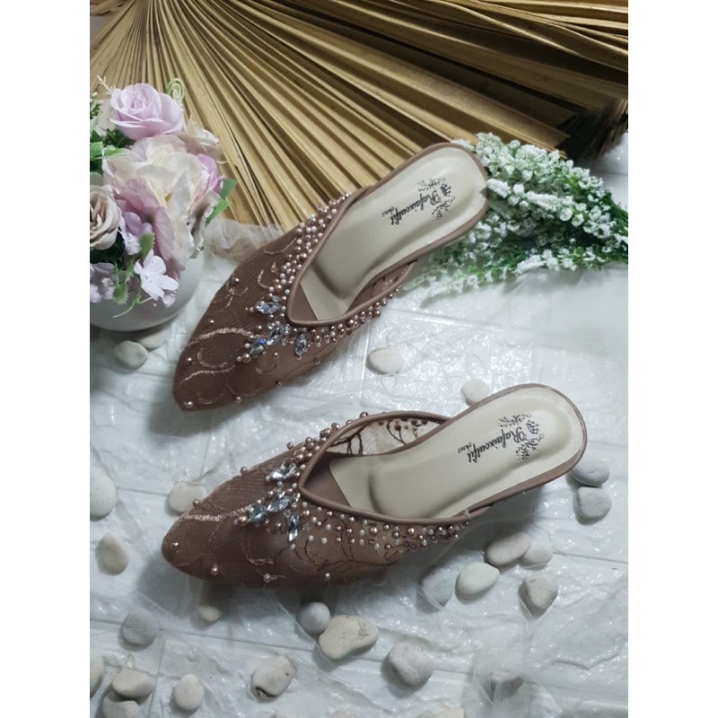 sepatu Julia mocca tinggi 5cm kaca