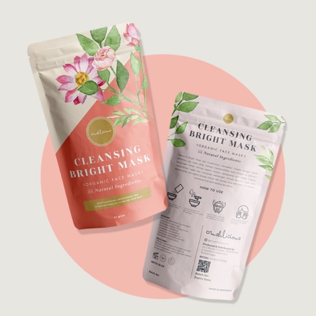 [ BUY 1 GET 1 FREE ] CRUSHLICIOUS CLEANSING BRIGHT MASK | masker wajah, masker wajah organik, masker