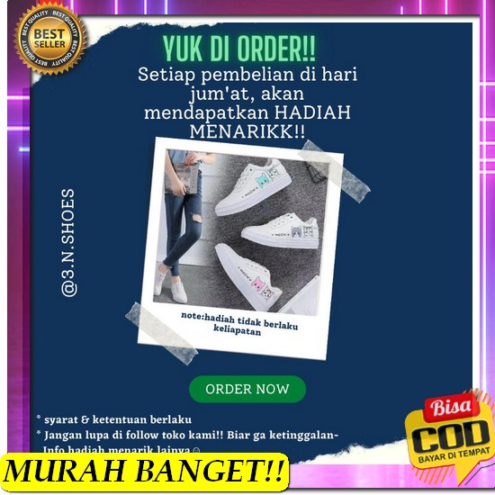 Sneskers Wanita 2022 Sneakers Wanita Import Cewek Terlaris Terbaru Cas Sepatu Sneakers Wanita Meow