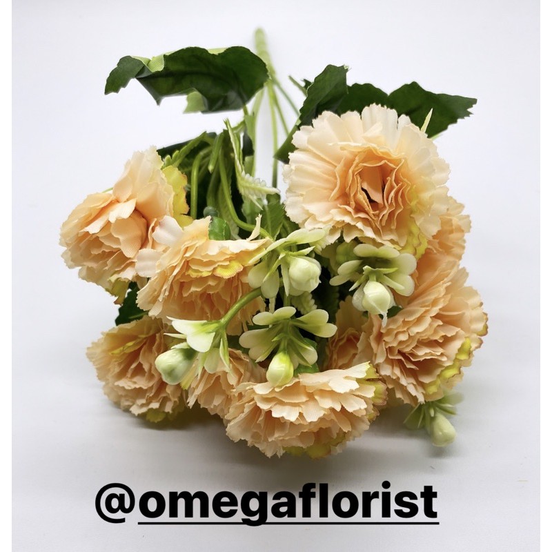 Anyelir X 10 Bunga Artificial/Bunga Plastik/Bunga Dekorasi/Dekorasi Pernikahan/Pernikahan-Orange