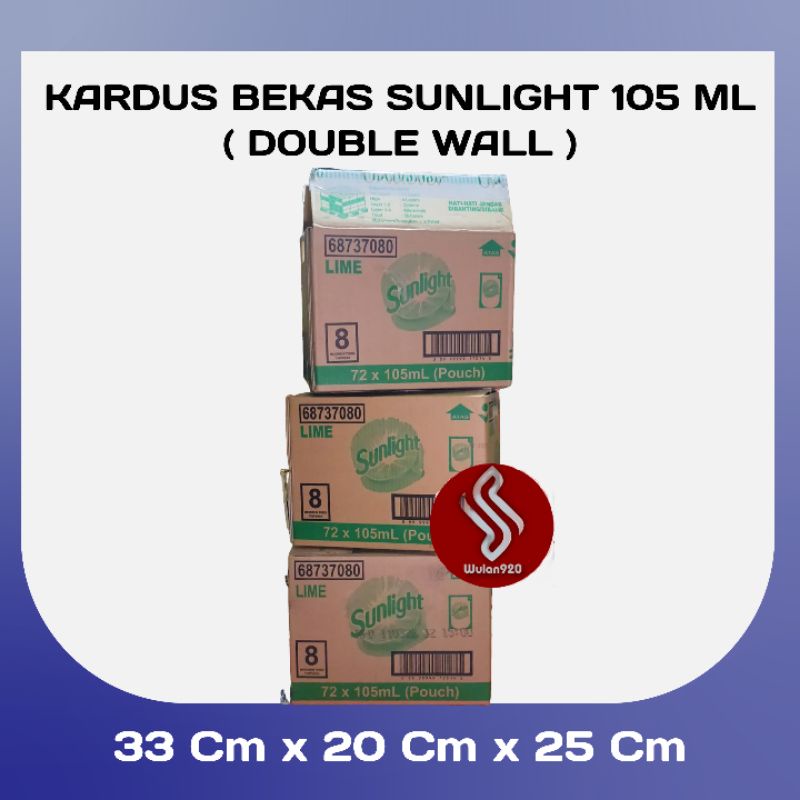 

KARDUS BEKAS SUNLIGHT 105 ml ( DOUBLE WALL ) UKURAN 33x20x25 Cm