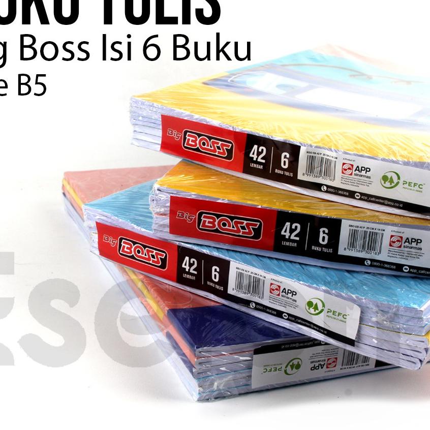 

Product Terlaris|SQ26|6pcs Buku Tulis BIG BOSS Garis 42lbr/ Buku Tulis BIG BOSS
