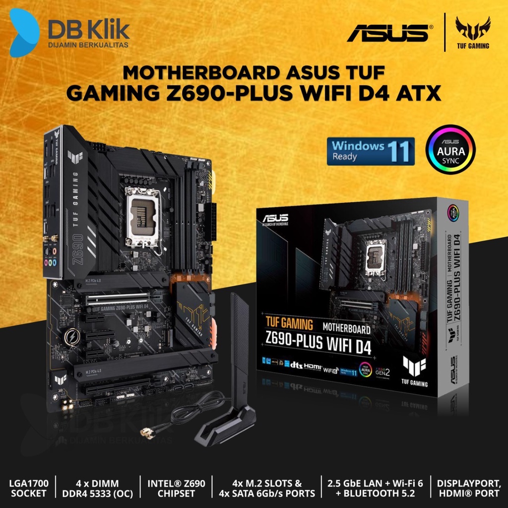 Motherboard ASUS TUF GAMING Z690-PLUS WIFI D4 ATX LGA1700 | HDMI DP